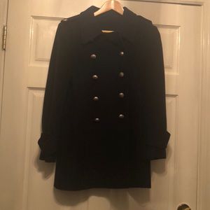 Burberry Navy Wool Coat Sz small